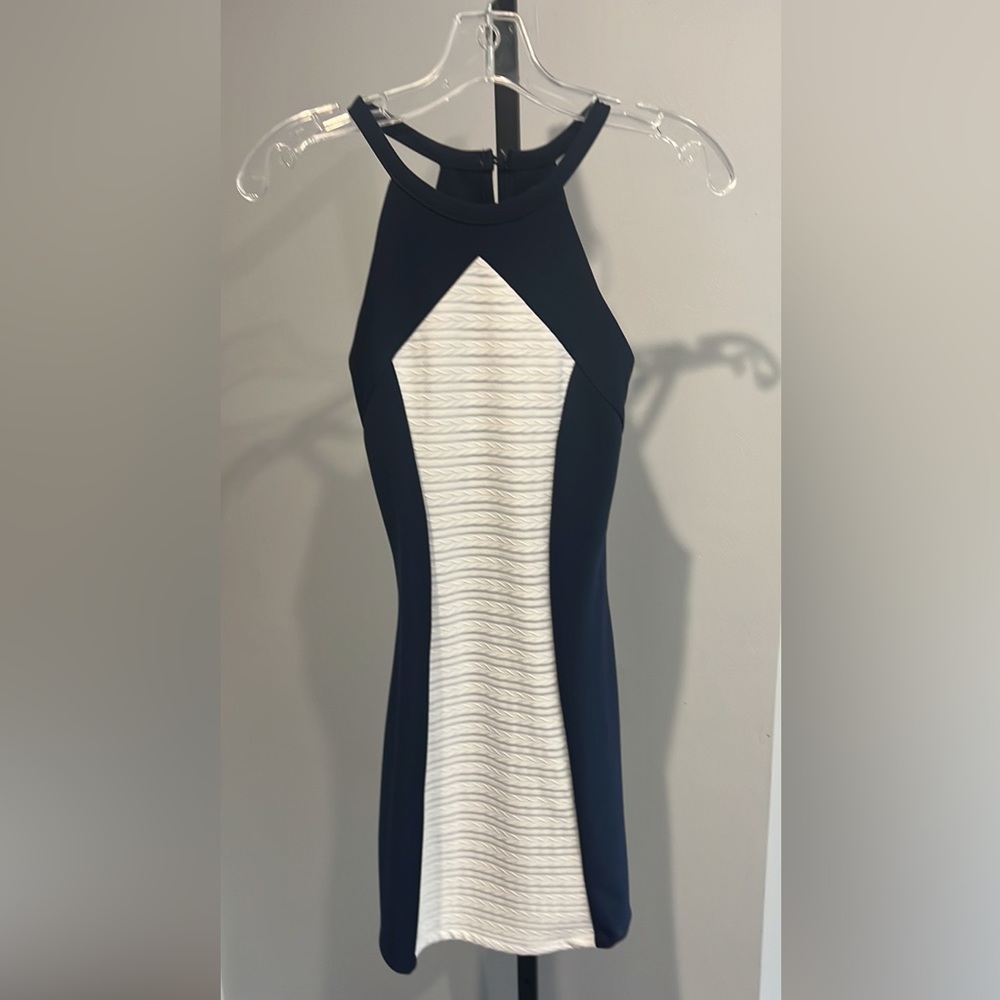 Sallymiller Couture Girls XL 14/16 Navy White Dress